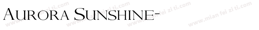 Aurora Sunshine字体转换